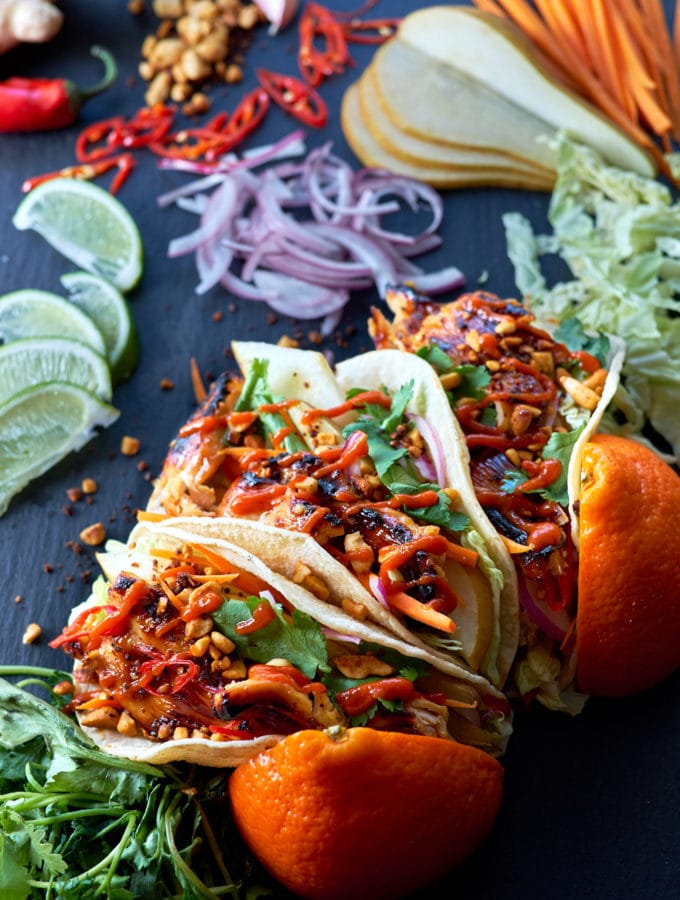 Asian Chicken Tacos