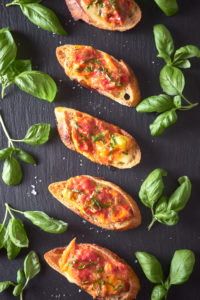 Tomato Cheese Crostini