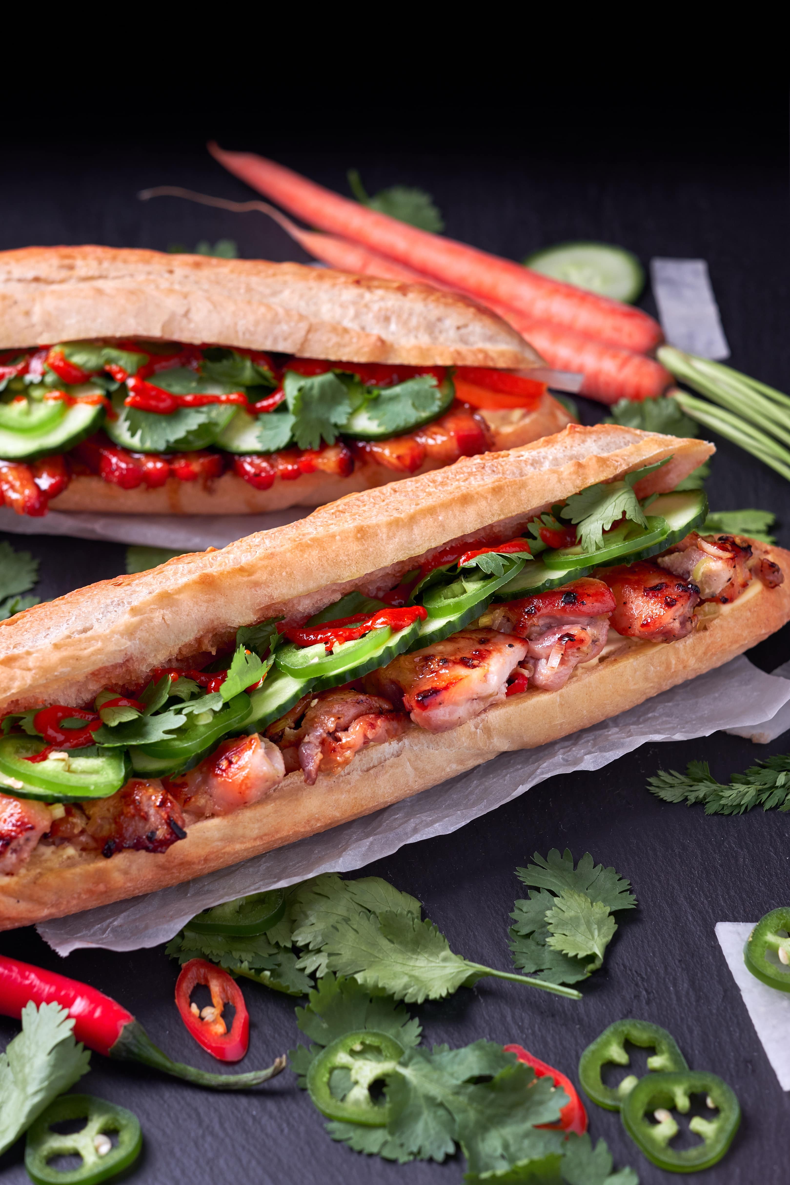 Lemongrass Chicken Bahn Mi Lemongrass Chicken Bahn Mi