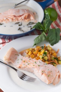 Salmon Poached in Coconut Milk