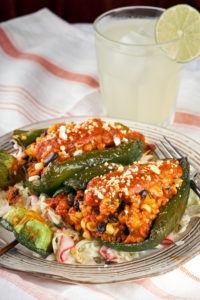 Chorizo Stuffed Poblanos