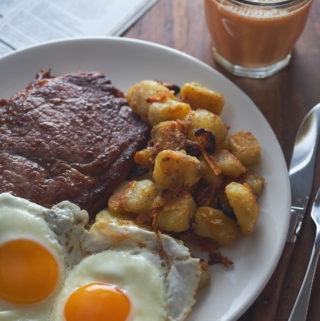 Steak and Eggs with Breakfast Potatoes