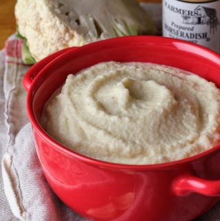 Garlic Horseradish Mashed Cauliflower