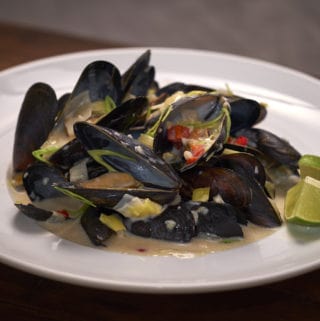 Coconut Miso Mussels