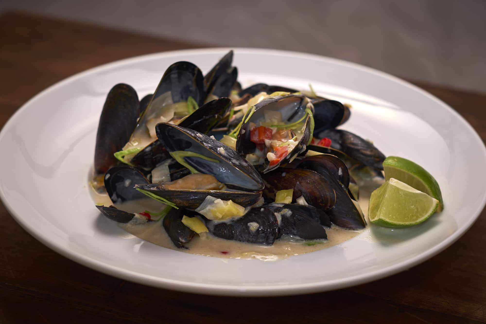 Coconut Miso Mussels