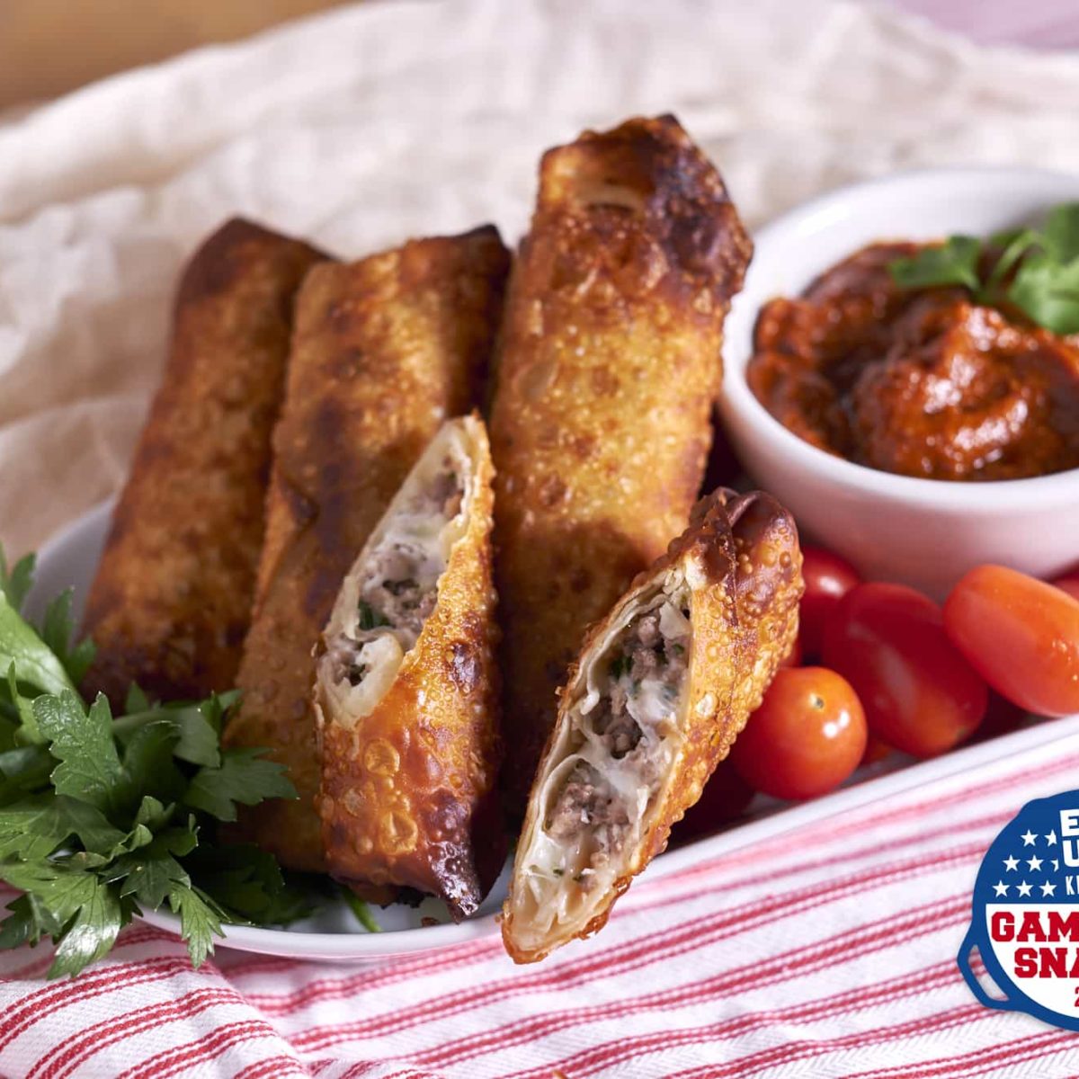 Meatball Eggrolls with Sundried Tomato Tapenade Eat Up! Kitchen