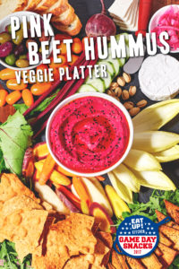 Beet Hummus Veggie Platter