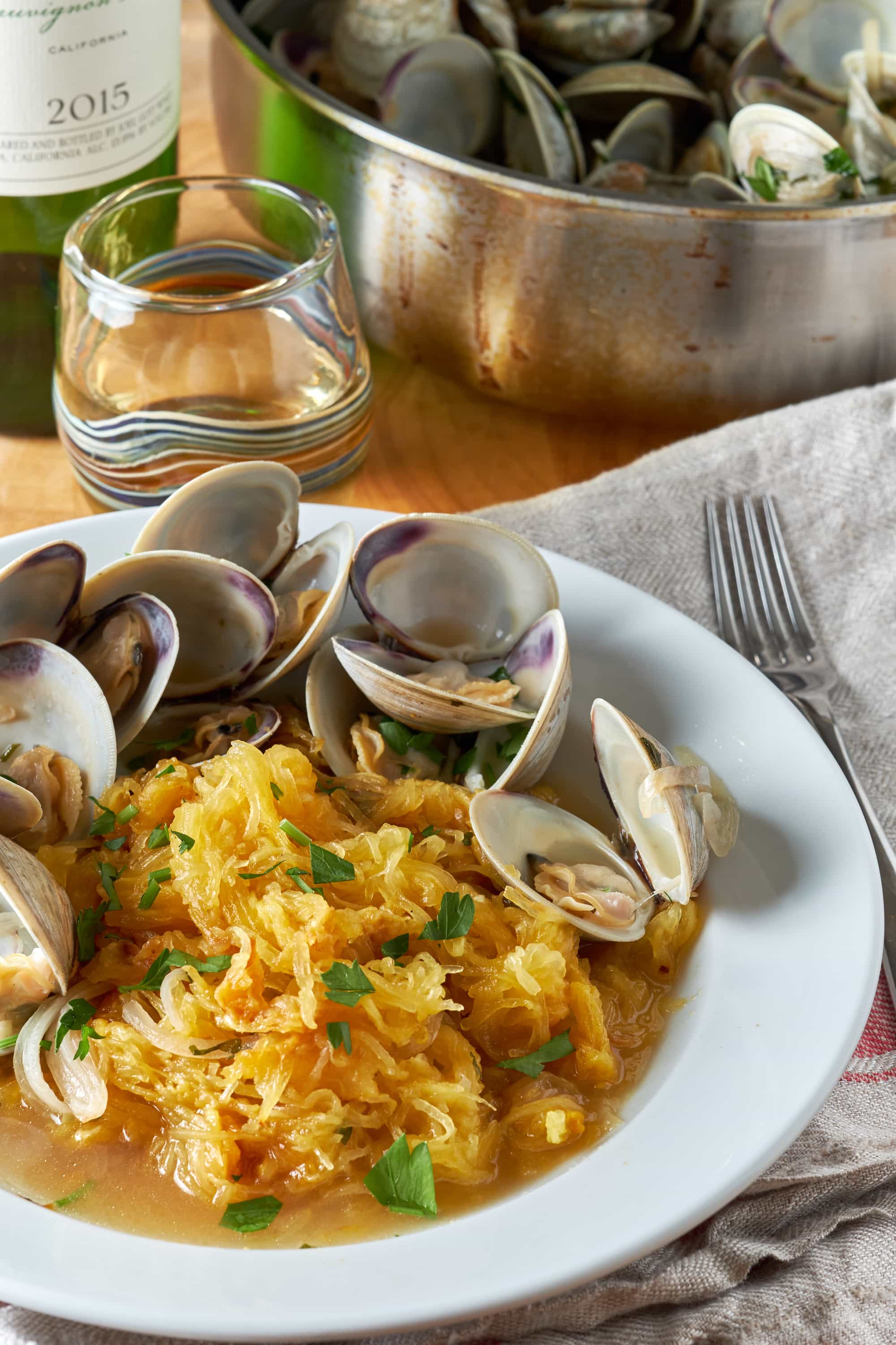 Spaghetti Squash and Clams