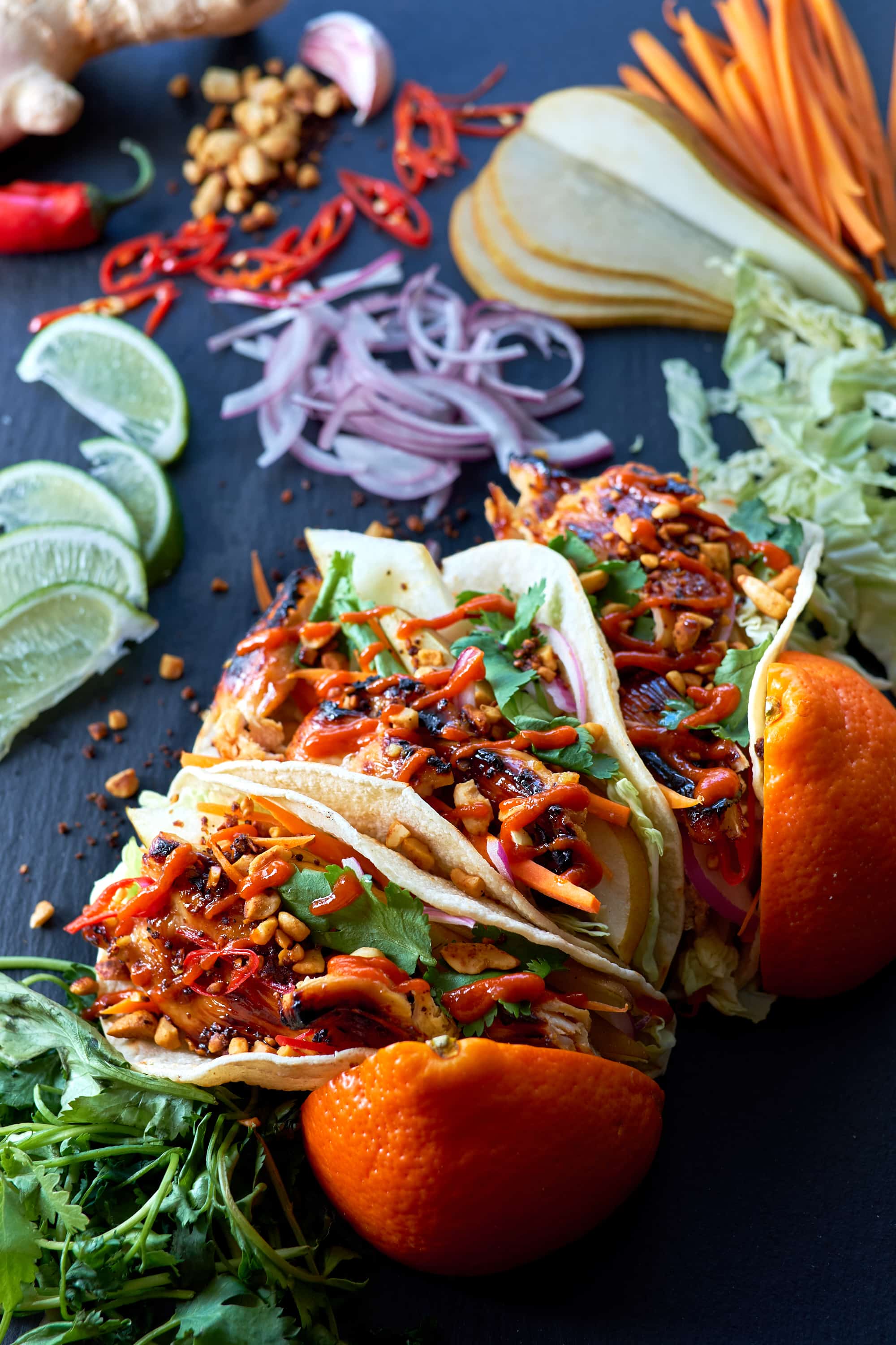 Asian Chicken Tacos