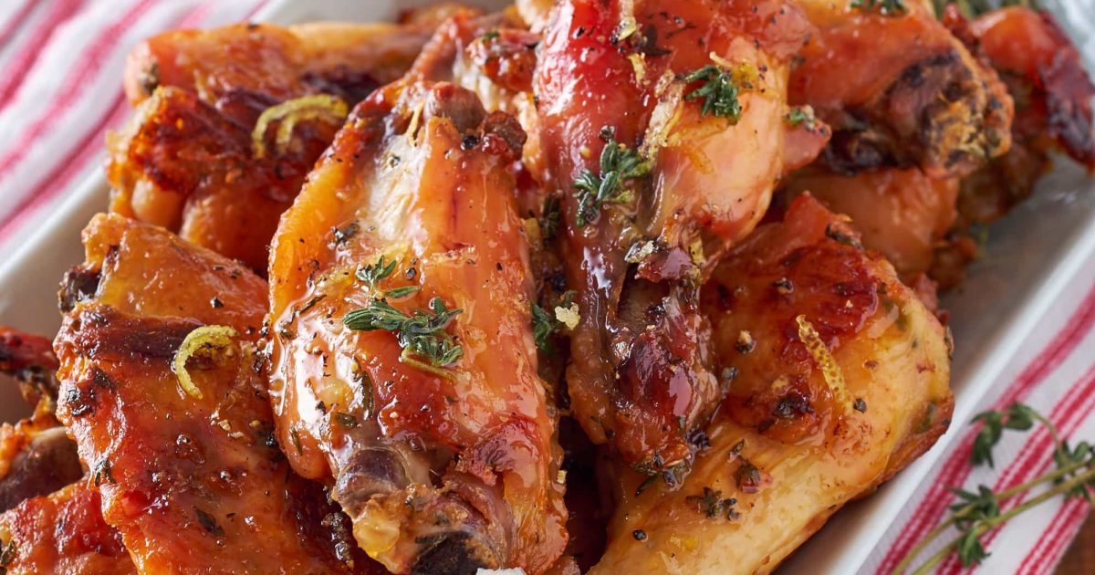 Slow Roasted Garlic Wings with Lemon, Honey, and Thyme Eat Up! Kitchen