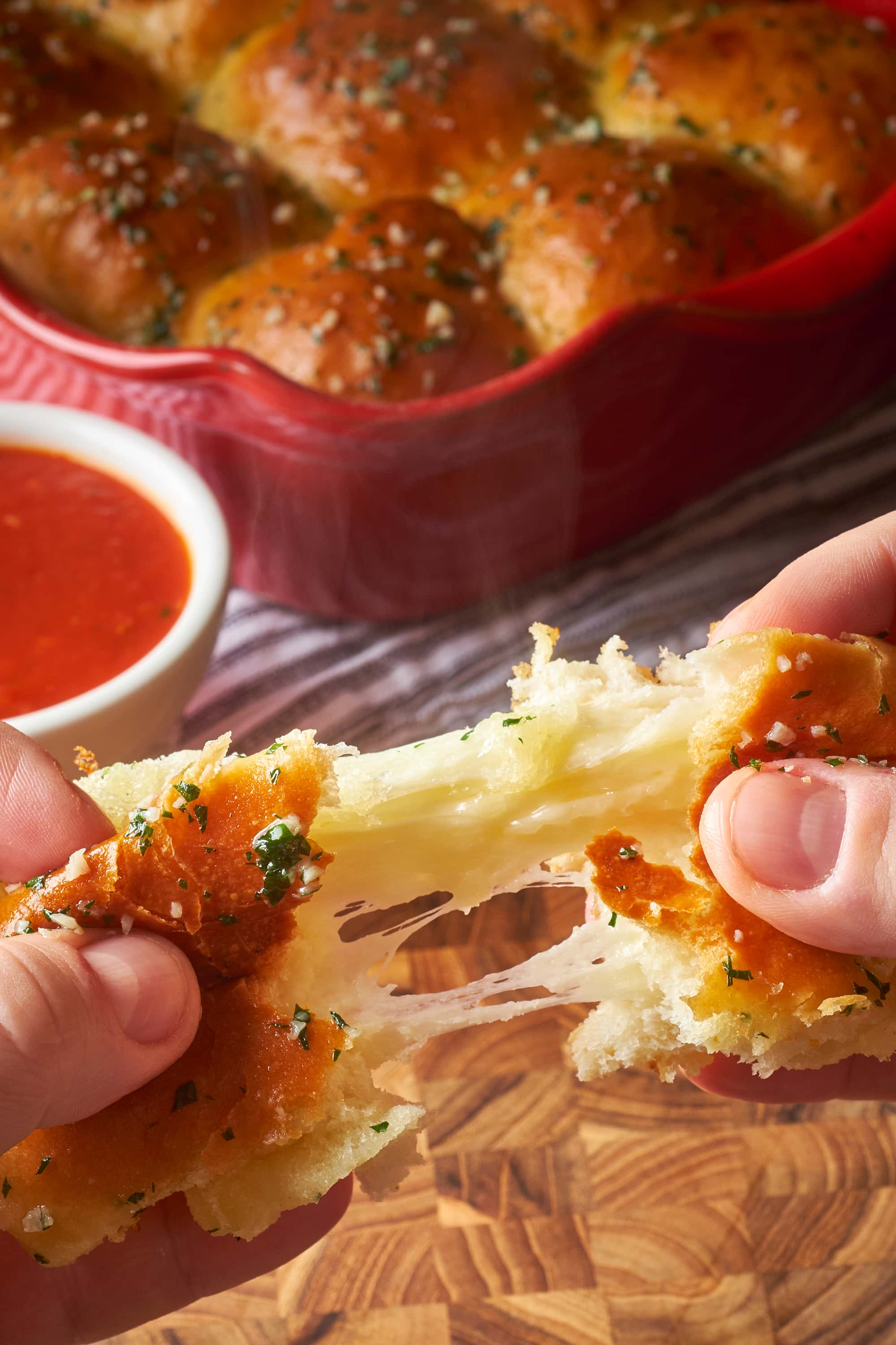 Cheesy Garlic Bread Dinner Rolls