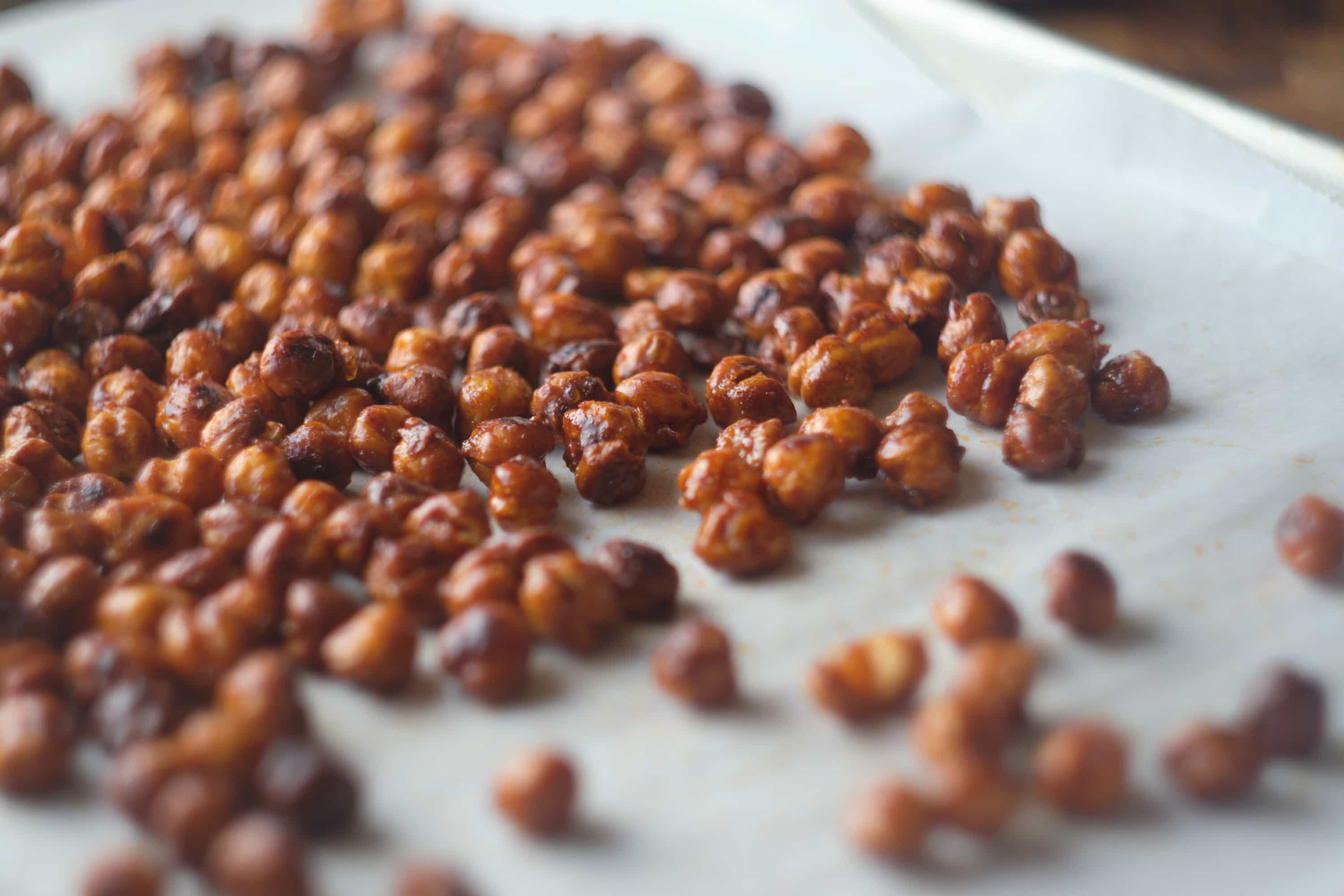 Beer-Honey Roasted Chickpeas